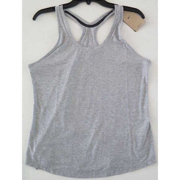 Nike DD0613 073 Women's Sz M Gray Dri-FIT One Luxe Slim Fit Training Tank - Picture 1 of 7